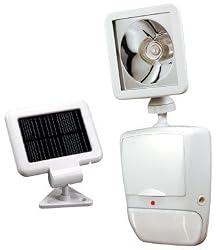 Heath Zenith SL-7210-WH 180-Degree Solar Powered Motion Security Light with LED Bulb, White