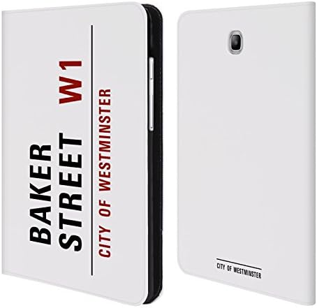Official City Of Westminster Baker Street Signs Leather Book Wallet Case Cover For Samsung Galaxy Tab A 8.0