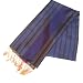 Scents and Feel 100-Percent Silk Shawl Wrap in Bicolor Stripes, Eggplant/Blue