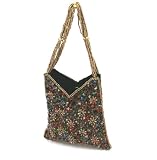 Bougainvillea Evening Bag-Multicolor With Beaded Handle