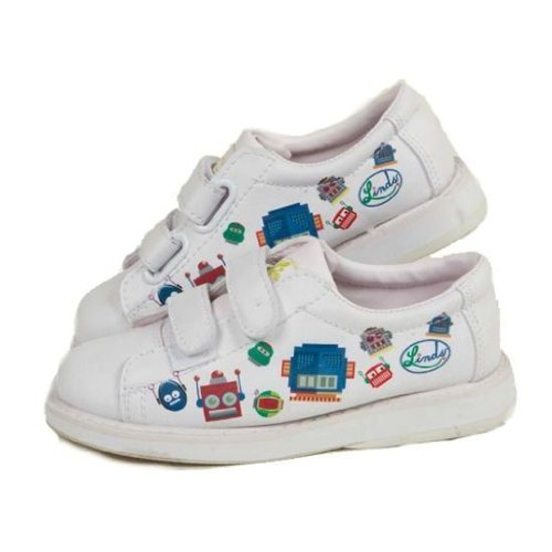 Linds BOTS Youth Bowling Shoes- White Velcro
