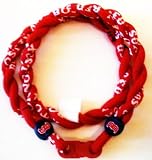 Boston Red Sox Titanium Tornado Twist Necklace 21 inch