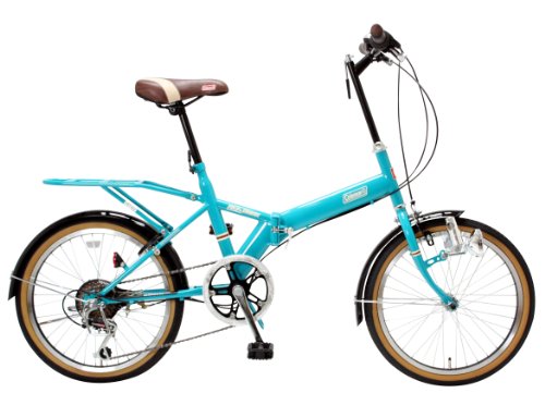 COLEMAN FD206-SL コールマン 20インチ 折りたたみ 自転車 ライト付 ターコイズブルー G1444
