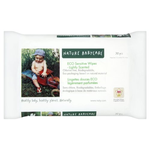 Nature babycare Eco-sensitive Lightly Scented Wipes 70-Count (Pack of 10)