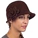 Sakkas Clara Vintage Style Wool Cloche Bucket Bell Hat