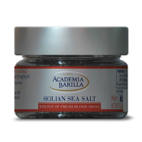 Academia Barilla Sicilian Sea Salt w Fresh Blood Orange Zest - 3.5oz. by Fresh Blood Oranges