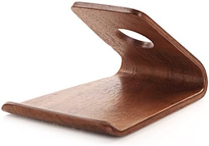 Love The Worder New Wooden Cell Phone Stand or Mobile Cell Phone Holder a Good Cell Phone Decorations For iPhone Samsung Nokia Htc Huawei Mi Moto And So On (Black(Walnut Color))