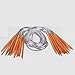 Ostart 18 Pairs 40'' (100cm) Circular Carbonized Bamboo Knitting Kits Needles Set (2.0mm - 10.0mm)