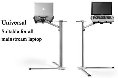 DUSIEC Rotatable Aluminum Floor Holder Stand Cradle for All mainstream laptop silver