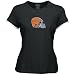 Reebok Cleveland Browns Ladies Black Shiny Helmet T-shirt