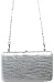 

Silver Day to Evening Clutch Opera Frame Wallet with Optional Chain Strap