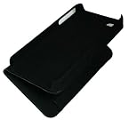 PU Leather Caller ID Case Cover with Stand for Apple iPhone 4G / 4GS - Black