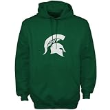Champion Michigan State Spartans Green Team Logo Powerblend Pullover Hoody Sweatshirt at Champion