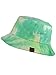 C.C Unisex 100% Cotton Packable Reversible Tie Dye Bucket Sun Hat, Mint/Lime