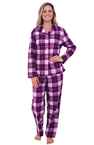 Del Rossa Women's Flannel Pajamas, Long Cotton Pj Set