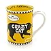 Our Name Is Mud 16-Ounce 'Crazy Cat' Mug by Lorrie Veasey, 4.5-Inch