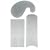 Crown 376 Cabinet Scraper Set, 3-Piece, 2-1/2-Inch by 5-Inch, Gooseneck, Curved