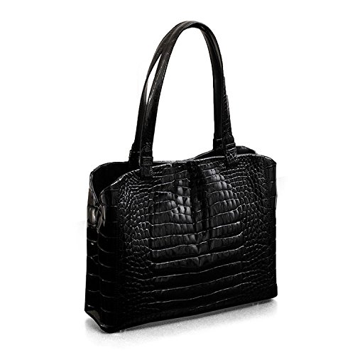 クロコダイル ハンドバッグ レディース 日本製 シャイニング加工 センター取り わに革 ワニ革 本革 レザー 画像