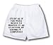 White Boxer Short with Study as if you were never to master it; as if in fear of losing it. - Confucius