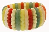 Wavy Style Bracelet - Multi Stone Greens and Red