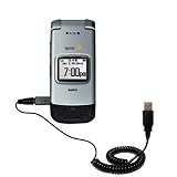 Coiled Power Hot Sync and Charge USB Data Cable w/ Tip Exchange for the Sanyo Pro 200 - Gomadic Brand