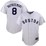Majestic Boston Red Sox #8 Carl Yastrzemski Grey Throwback Replica Jersey