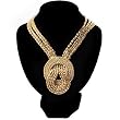 Egyptian Style Gold Tone Choker Necklace