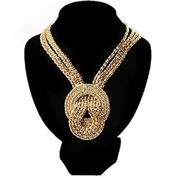 Egyptian Style Gold Tone Choker Necklace