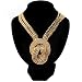 Egyptian Style Gold Tone Choker Necklace