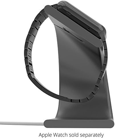 Apple Watch Combo: Apple Watch Dock Stand Plus Tempered Glass Screen Protectors - Fits Both 38 and 42 mm Models - An Elegant Solution for Men and Women - Money-Back Guarantee (Premium Gray)