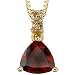 Distinctively Pretty 1.04 cts Trillion Cut Garnet Diamond Pendant 14Kt Yellow Gold