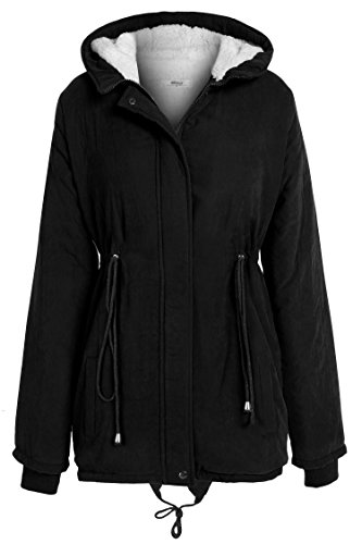 Meaneor Women's Winter Warm Thicken Plus Jacket Hooded Parka Coat Outwear