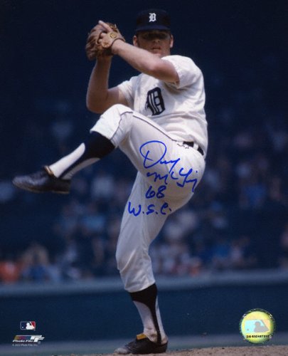 Denny McLain Detroit Tigers - Action - Autographed 8x10 Photograph with 68 WSC Inscription