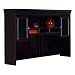 Hutch for L-shaped Desk in Antique Black and Hansen Cherry Finish By Bush Furniture