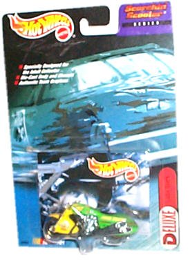 Hot Wheels Racing - NASCAR - Scorchin' Scooter Series - Deluxe: John Deere #97 Motorcycle (Green Yellow)