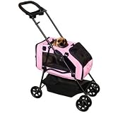 Pet Gear Pink Ice Pet Travel Stroller