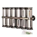 Zevro MSR1400 Zero Gravity Magnetic Spice Rack with 12 Canisters