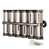 Zevro MSR1400 Zero Gravity Magnetic Spice Rack with 12 Canisters