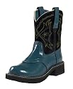 Ariat FatBaby Boots Womens Cowboy Boots 7 Teal Patent 16802