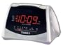 Timex T245S Auto Set Dual Alarm Clock AM/FM Radio with Programmable Snooze & Large LED Display - Sleek Innovative Design
