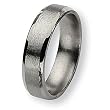 Beveled Edge Satin and Polished Titanium Ring (6.0 mm) - Sizes 7.5-12