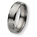Beveled Edge Satin and Polished Titanium Ring (6.0 mm) - Sizes 7.5-12