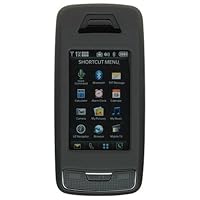 PCMICROSTORE Brand LG Voyager VX-10000 VX10000 Black Rubberize Texture Snap-On Case Cover with Removable Swivel Belt Clip