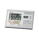Seiko QHL050S LCD Alarm Clock with World Time