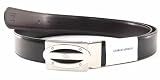 Giorgio Armani - Giorgio Armani Adjustable/Reversible Men's Black Leather Belt