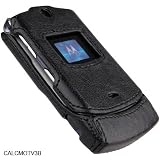 LEATHER SNAP-ON COVER CASE for MOTOROLA RAZR V3 / V3m / V3c (BLACK, PINK, HOT PINK)