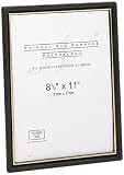 Nu-Dell 11818 EZ Mount Document Frames, Plastic, 8-1/2 x 11, Black, 18/Pack