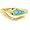 14K Gold (Choice of Yellow or Rose Gold) Snake Ring set with Turquoise & Ruby with Snake Scaling - Finger Sizes 5 to 12 Available