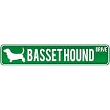 New  Basset Hound Drive  Street Sign Dog