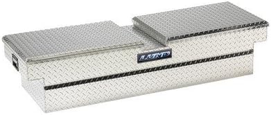 Lund 9154 72-Inch Economy Line Aluminum Gull Wig Cross Bed Truck Tool Box, Diamond Plated, Black